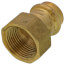 3/4" Copper Press x 1" FIP DZR Brass Transition Adapter (Lead Free)