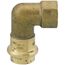 1/2" Copper Press x 3/8" FIP Forged DZR Brass Transition Elbow (Lead Free)