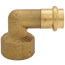 1/2" Copper Press x 3/4" FIP Forged DZR Brass Transition Elbow (Lead Free)