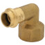 1/2" Copper Press x 3/4" FIP Forged DZR Brass Transition Elbow (Lead Free)