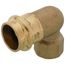 3/4" Copper Press x 1/2" FIP Forged DZR Brass Transition Elbow (Lead Free)