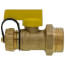 1" G Male Thread x 3/4" Hose Pro-Pal Add-A-Drain Full Port DZR Brass Ball Valve w/ Cap