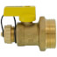 1-1/2" G Male Thread x 3/4" Hose Pro-Pal Add-A-Drain Full Port DZR Brass Ball Valve w/ Cap