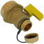 1-1/2" G Male Thread x 3/4" Hose Pro-Pal Add-A-Drain Full Port DZR Brass Ball Valve w/ Cap