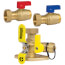 1" Straight Isolation Kit w/ Rotating Flange & Drain for TMV