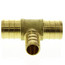 3/4" PEX x 3/4" PEX x 1/2" PEX Brass Tee (Lead Free)