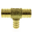 3/4" PEX x 3/4" PEX x 1/2" PEX Brass Tee (Lead Free)
