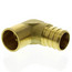 3/4" PEX x 1/2" Copper Pipe Brass Elbow (Lead Free)
