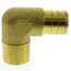 3/4" PEX x 1/2" Copper Pipe Brass Elbow (Lead Free)