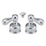 Chrome Metal 2 Lever Handle Set for Bar/Prep, Bidet, Lavatory, Kitchen Faucets, H25-DELTA
