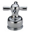 Chrome Metal Cross Handle Set for Bar/Prep, Bidet, Lavatory, Kitchen Faucets (Pack of 2), H26