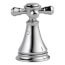 Chrome Metal Cross 2 Handle Set for Deck Mount Bathroom & Bidet, H295