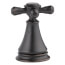 Venetian Bronze Metal Cross Handle Set for Bar/Prep, Bidet, Lavatory & Kitchen Faucets (Pack of 2), H295RB