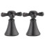 Venetian Bronze Metal Cross Handle Set for Bar/Prep, Bidet, Lavatory & Kitchen Faucets (Pack of 2), H295RB