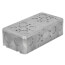 8-5/8" L x 4-1/2" W x 2-1/2" D 3-Gang Drawn Steel Box w/ 3/4" and 1" Knockouts