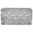 8-5/8" L x 4-1/2" W x 2-1/2" D 3-Gang Drawn Steel Box w/ 3/4" and 1" Knockouts