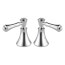 Cassidy Chrome Metal Lever Handle Set for Roman Tub Faucets (Pack of 2), H697-DELTA