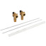 Gauge Glass Valve Set w/12" Rods & Gauge Glass