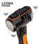 3lb Fiberglass Wedge Sledgehammer, 5" Long