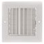 6" x 6" (Wall Opening Size) White Commercial Supply Register (821 Series)