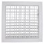 12" x 12" (Wall Opening Size) White Commercial Supply Register (821 Series)