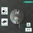 Ecostat Thermostatic Trim S with Volume Control (Chrome), 04230000