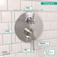 Ecostat Classic Pressure Balance Trim with Diverter, Round (Chrome), 04449000