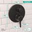 Ecostat Classic Pressure Balance Trim with Diverter, Round (Rubbed Bronze), 04449920