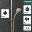 Croma Select S Handshower 110 3-Jet, 1.75 GPM (Brushed Nickel), 04724820