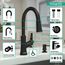 Joleena High Arc Kitchen Faucet, 2-Spray Pull-Down, 1.75 GPM (Matte Black), 04793670