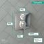 Ecostat Square Thermostatic Trim with Volume Control (Chrome), 15712001