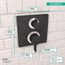 Ecostat Thermostatic Trim with Volume Control (Matte Black), 15712671