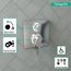 Ecostat Square Thermostatic Trim with Volume Control and Diverter (Chrome), 15714001