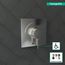 Ecostat Square Pressure Balance Trim (Chrome), 15724001