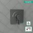 Ecostat Square Pressure Balance Trim (Brushed Black Chrome), 15724341