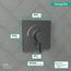 Ecostat Square Pressure Balance Trim (Brushed Black Chrome), 15724341