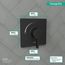 Ecostat Square Pressure Balance Trim (Matte Black), 15724671