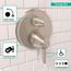 Ecostat Classic Thermostatic Trim with Volume Control and Diverter, Round (Brushed Nickel), 15753821
