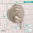 Ecostat Classic Thermostatic Trim with Volume Control and Diverter, Round (Brushed Nickel), 15753821