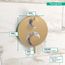 Ecostat S Thermostatic Trim with Volume Control (Brushed Bronze), 15757141