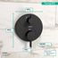 Ecostat S Thermostatic Trim with Volume Control (Matte Black), 15757671