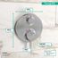 Ecostat S Thermostatic Trim with Volume Control and Diverter (Chrome), 15758001