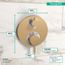 Ecostat S Thermostatic Trim with Volume Control and Diverter (Brushed Bronze), 15758141