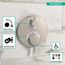 Ecostat S Thermostatic Trim with Volume Control and Diverter (Brushed Nickel), 15758821