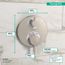 Ecostat S Thermostatic Trim with Volume Control and Diverter (Brushed Nickel), 15758821