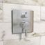 Ecostat Pressure Balance Trim Square with Diverter (Chrome), 15862001
