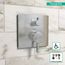 Ecostat Pressure Balance Trim Square with Diverter (Chrome), 15862001