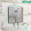 Ecostat Pressure Balance Trim Square with Diverter (Chrome), 15862001