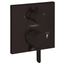 Ecostat Pressure Balance Trim Square with Diverter (Matte Black), 15862671