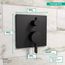 Ecostat Pressure Balance Trim Square with Diverter (Matte Black), 15862671